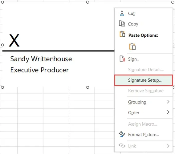 マイクロソフトexcelで署名線を挿入してカスタマイズする方法