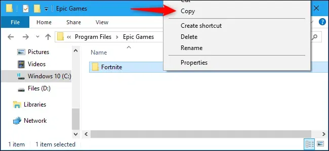 Fortniteを別のフォルダー ドライブ またはpcに移動する方法