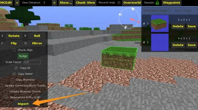 Mceditを使用してminecraftでの構築を高速化する方法