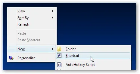 Windows 7またはvistaでシャットダウン 再起動 ロックアイコンを作成する