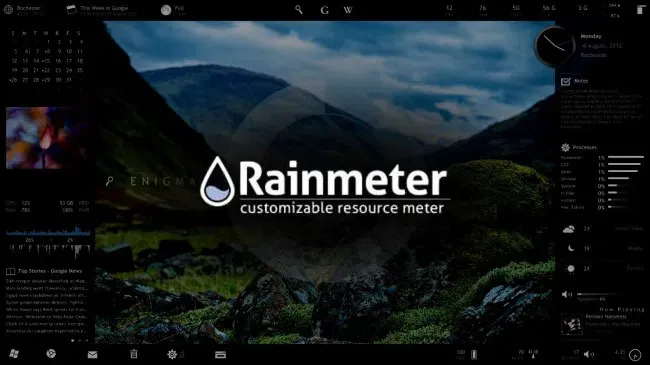 Rainmeterを使用してwindowsデスクトップをカスタマイズする方法