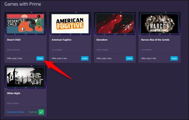 Twitch Primeから無料ゲームとゲーム内アイテムを請求する方法