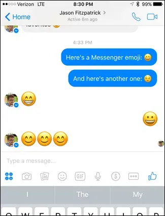 Facebook Messengerの絵文字をiosシステムの絵文字に置き換える方法