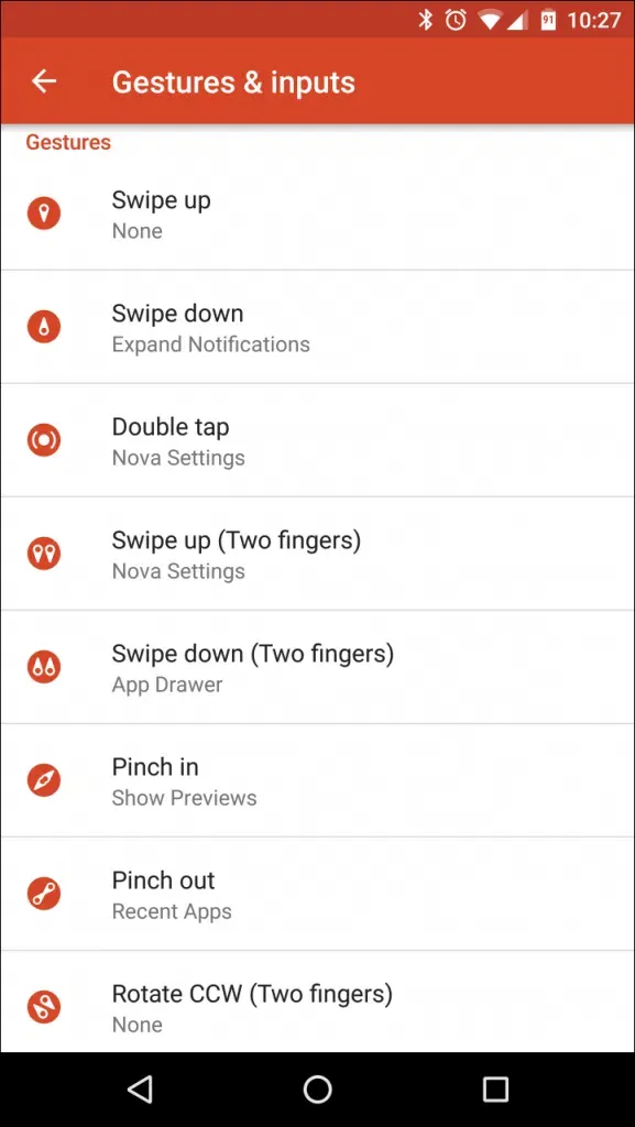 Nova Launcher Gesturesを使用してandroidsホーム画面でさらに便利なショートカットを作成する