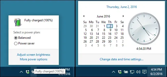 Windows 10タスクバーで古い時計 カレンダー バッテリーを復元する方法