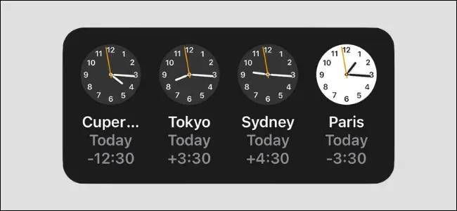 世界時計とタイムゾーンウィジェットをiphoneに追加する方法