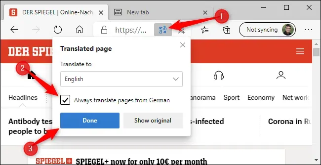 Microsoft Edgeでwebページを自動的に翻訳する方法