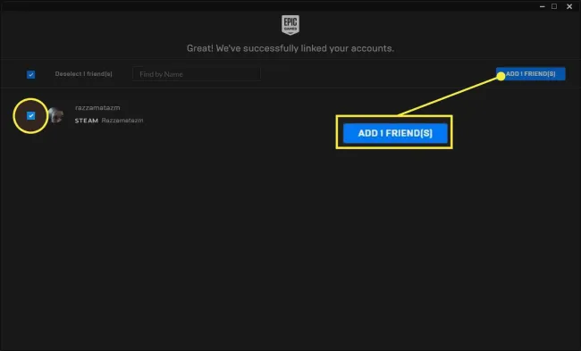 Epic Gamesに友達を追加する方法