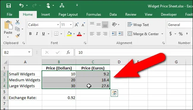 Excelで特定のセルの通貨記号を変更する方法