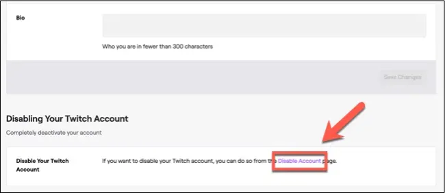 Twitchアカウントを無効または削除する方法