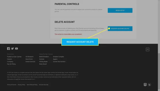 Epic Gamesアカウントを削除する方法
