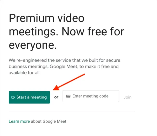Google Meetビデオ会議を開始する方法