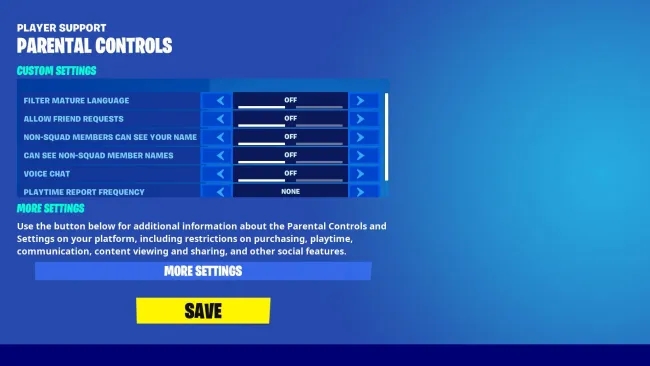 Fortniteペアレンタルコントロールの使用方法