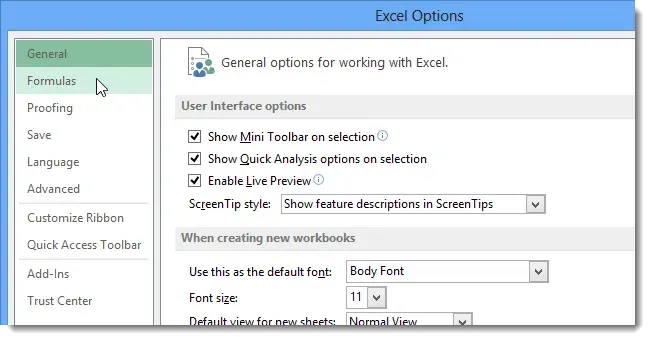 Excel 2013で自動計算とマルチスレッド機能を変更する方法