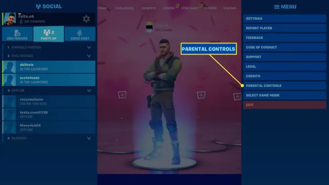 Fortniteペアレンタルコントロールの使用方法