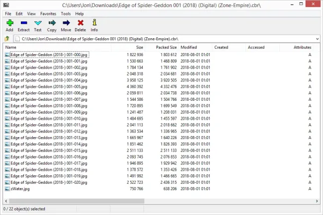 Cdisplayアーカイブコミックファイル