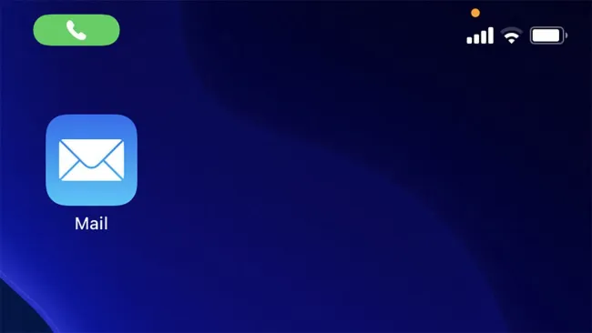 Iphoneのオレンジ色のドット それは何ですか