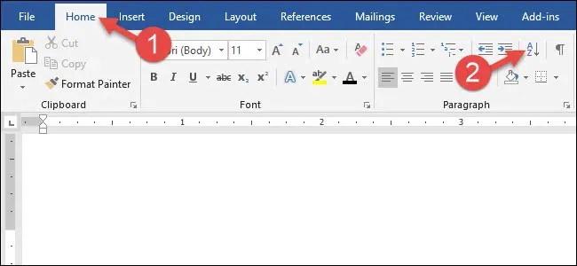 Microsoft Wordのリストとテーブルをアルファベット順にする方法