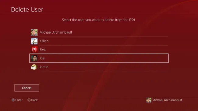 Ps 4の上でユーザーを削除する方法