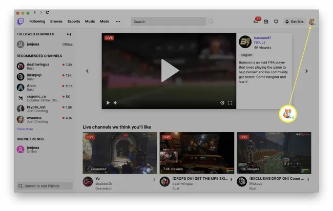 Twitchのユーザー名を変更する方法
